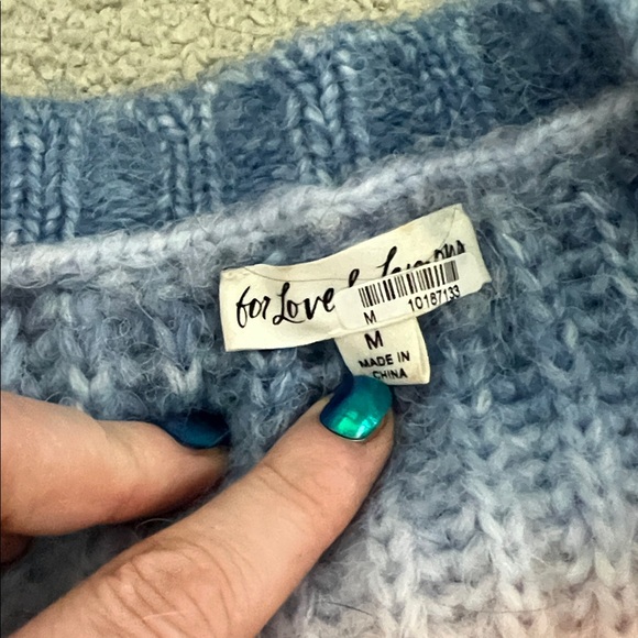 Love and Lemons Blush Purple Multicolor Cardigan Sweater Pockets Wool blend - Picture 2 of 5